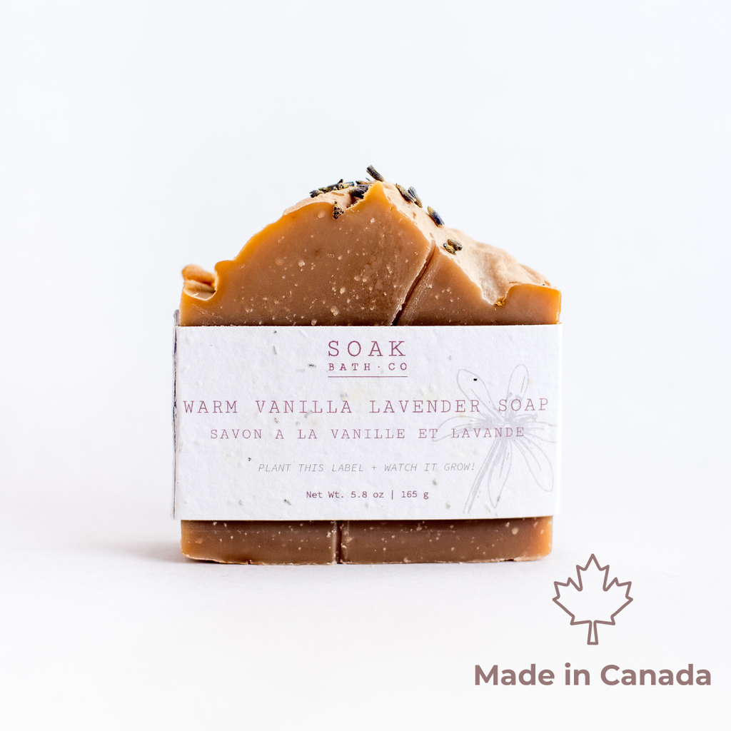 Warm Vanilla Lavender Soap Bar - Canadian Handmade