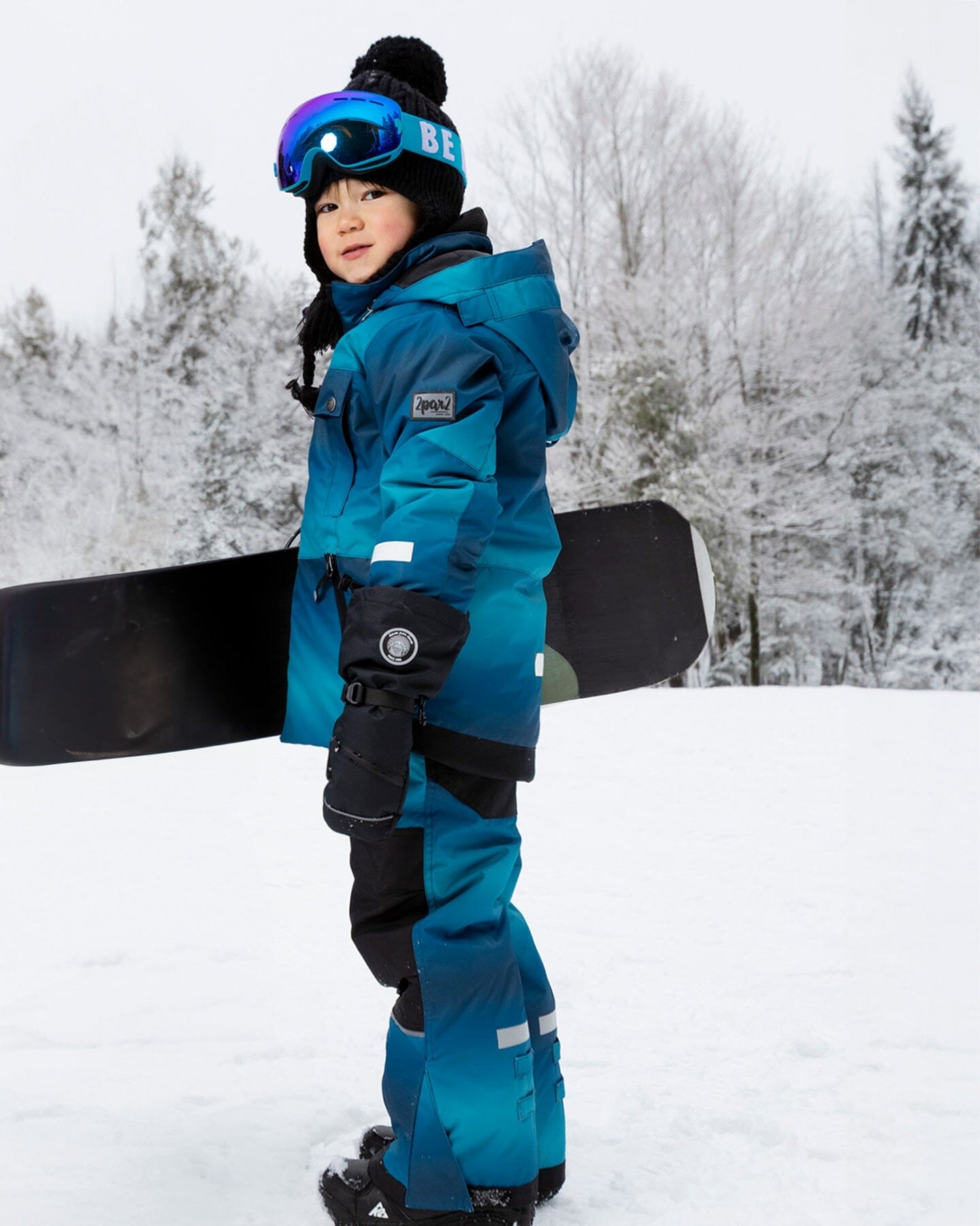 Two-Piece Teknik Snowsuit Teal Gradient