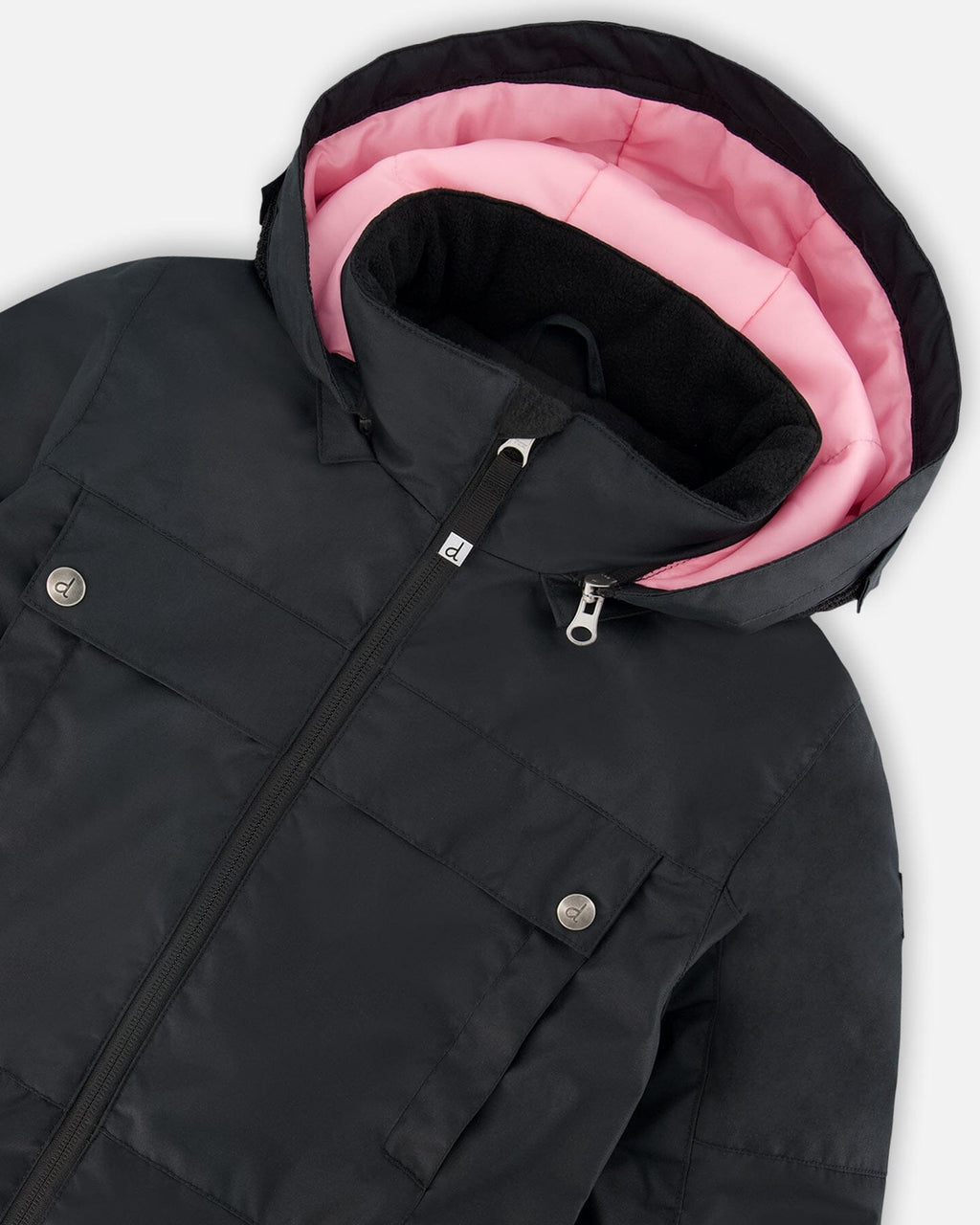 One-Piece Teknik Snowsuit Black With Pink