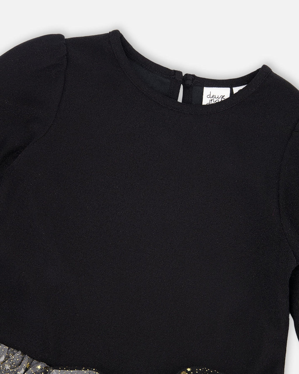 Glittering Mesh Skirt Party Dress Black