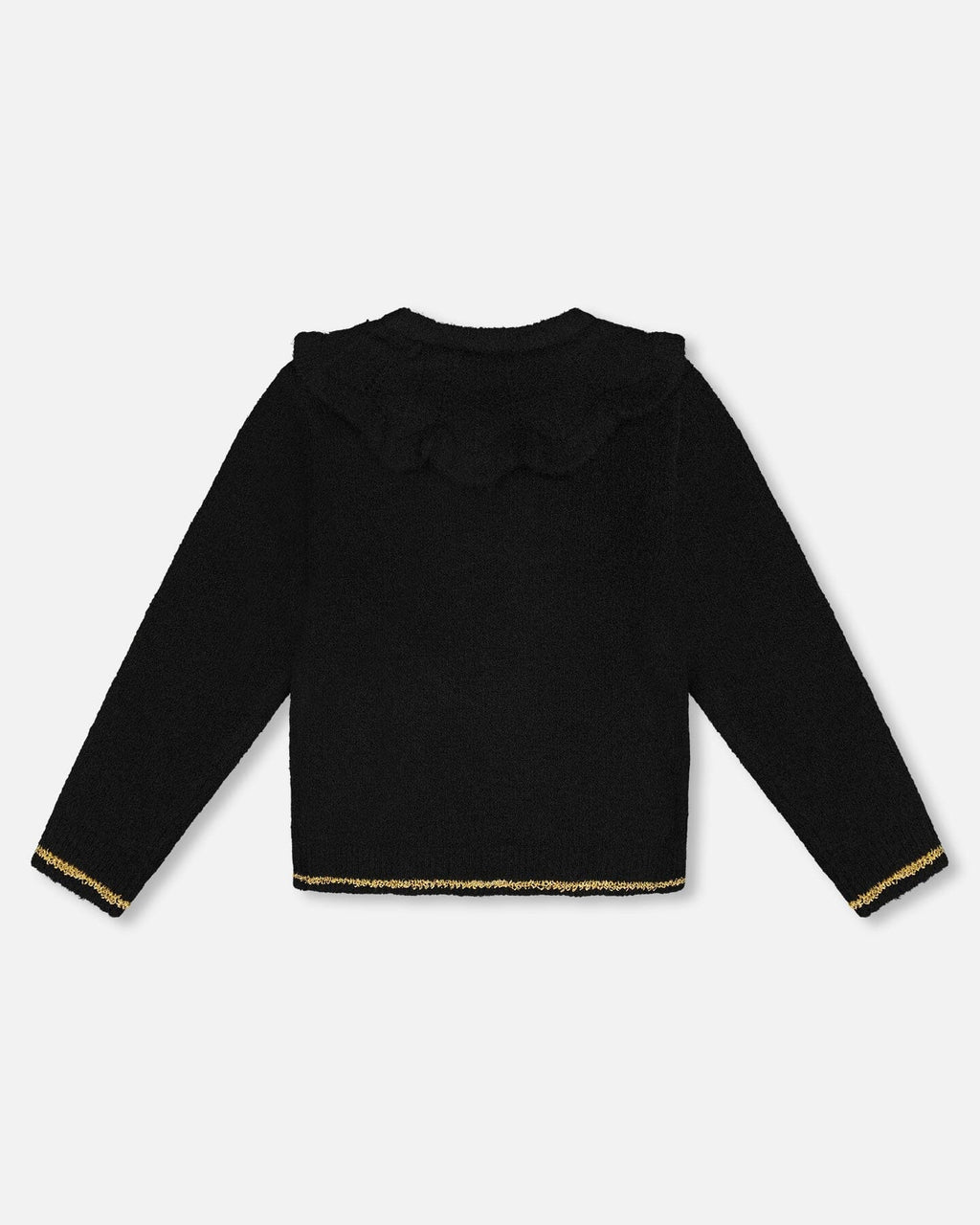 Knitted Cardigan With Rhinestones Black