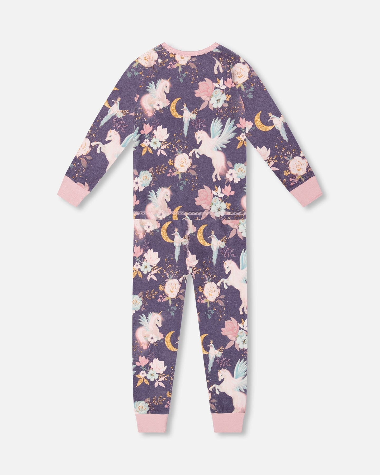 Organic Cotton Two-Piece Pajamas Watercolor Unicorns