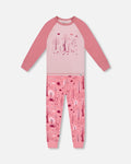 Organic Cotton Two-Piece Pajamas Pink Forest