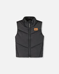 Quilted Mid-Season Sleeveless Vest Black