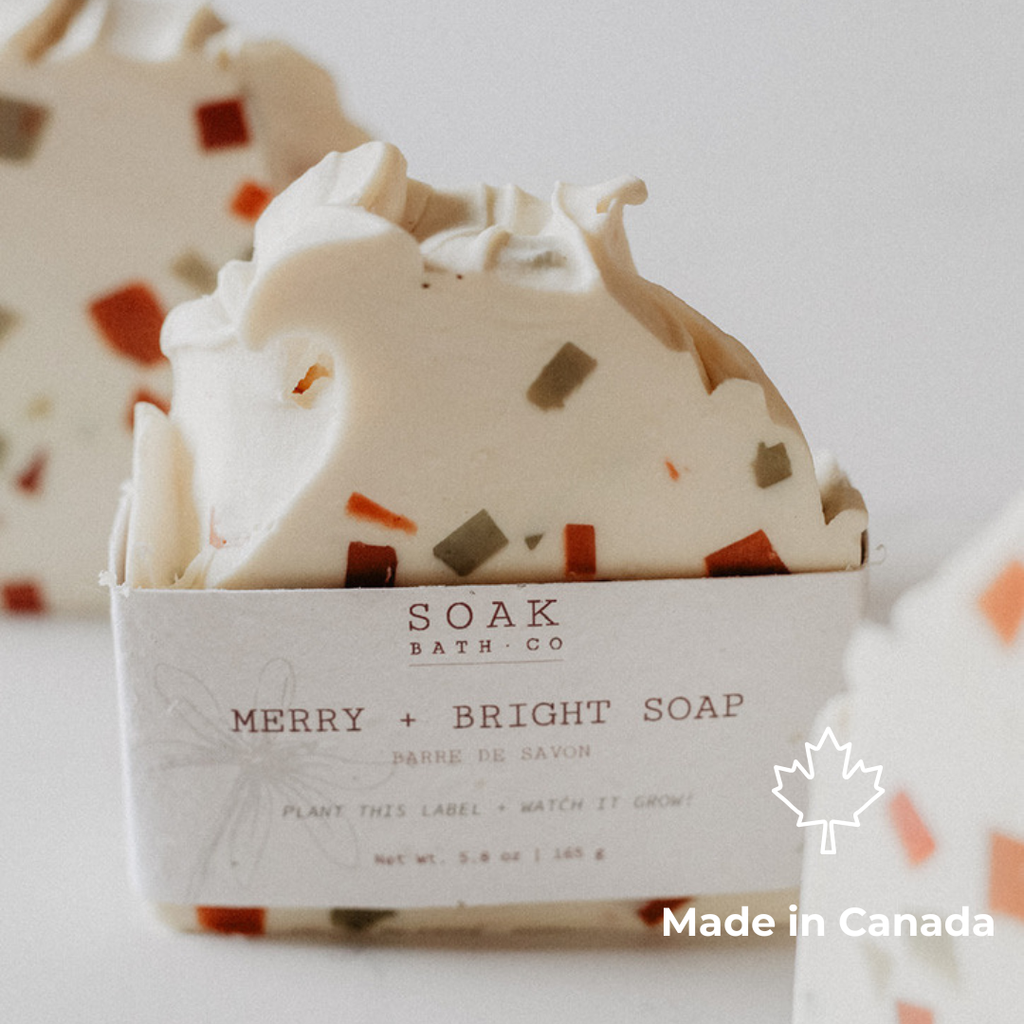 Merry and Bright Soap Bar: Holiday Collection - Canadian Handmade